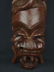 Настенная африканская маска «Сила слона» из красного дерева