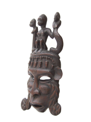 Настенная африканская маска из красного дерева «Лекарь» из Мали