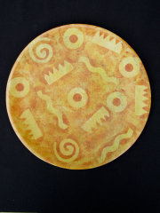 Африканская декоративная тарелка на стену круглой формы в африканском стиле
