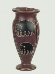Африканская ваза из натурального камня высотой 15 см