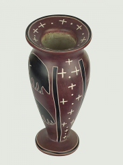 Африканская ваза из натурального камня высотой 15 см