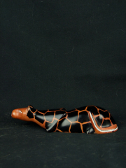 Фигурка лежащей кошки из натурального камня талькохлорит. Сделано в Кении 1683-3