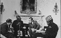 Мобуту и президент США Никсон