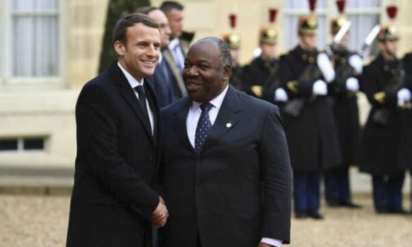 Омар Бонго и президент Франции Николя Саркози